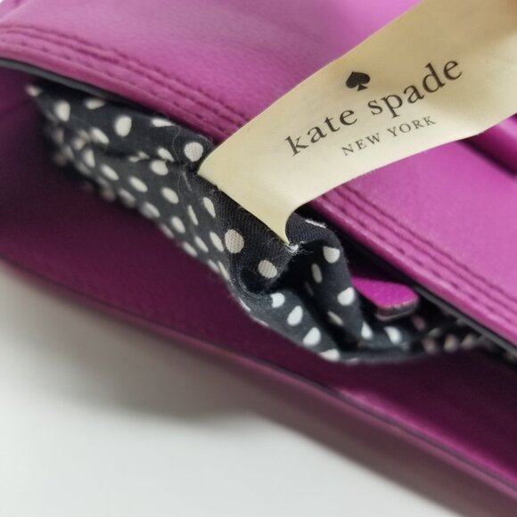 KATE SPADE Purple Bow Handbag with Removable Adjustable Strap Handbags Bags - Picture 14 of 16